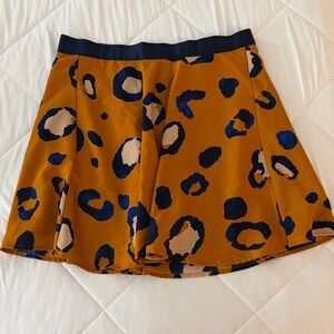 Phillip Lim x Target Leopard Print A-Line Skirt - Mustard and Navy